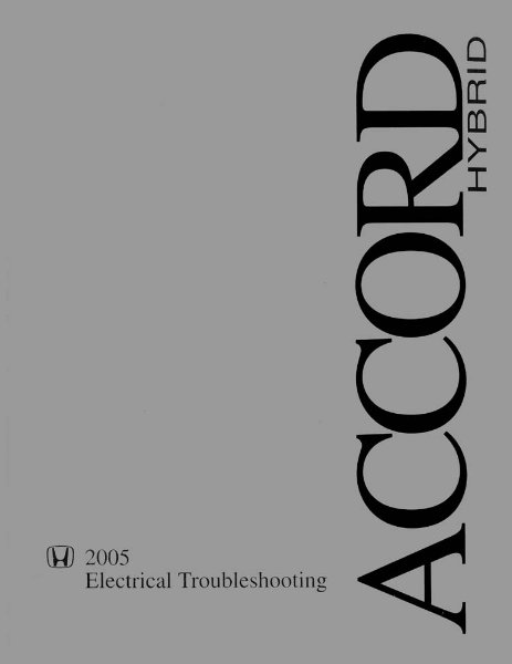 2005 Honda Accord Hybrid Factory Shop Service Manual