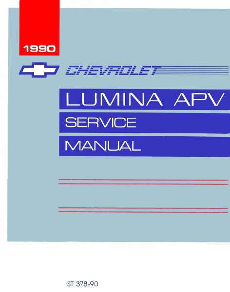 1990 Chevrolet Truck Lumina APV Factory Shop Service Manual