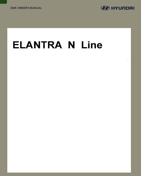 2025 Hyundai Elantra N Line Owner's Manual