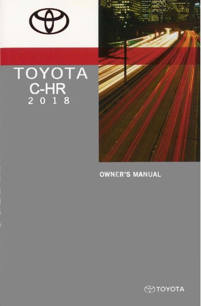 2018 Toyota C-HR Owner's Manual