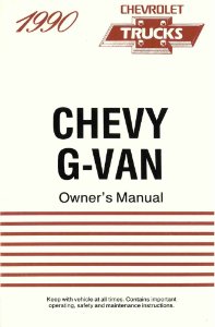 1990 Chevrolet G Van Owner's Manual