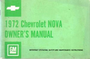 1972 Chevrolet Nova Owner's Manual