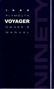 1990 Plymouth Voyager Owner's Manual