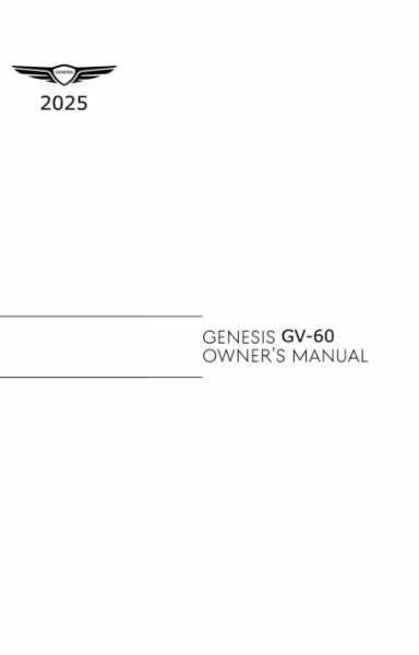 2025 Genesis GV60 Owner's Manual