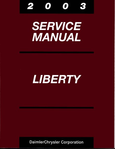 2003 Jeep Liberty Factory Shop Service Manual