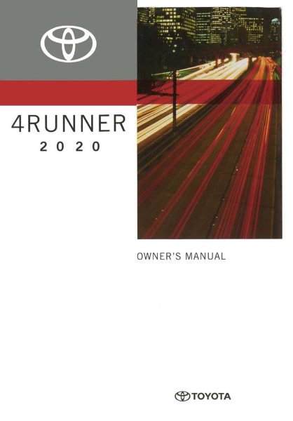 2020 Toyota 4-Runner Owner's Manual
