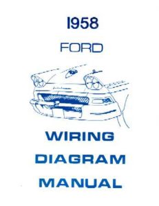 1958 Ford NO THUNDERBIRD Wiring Diagrams Manual