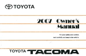 2007 Toyota Tacoma Owner's Manual