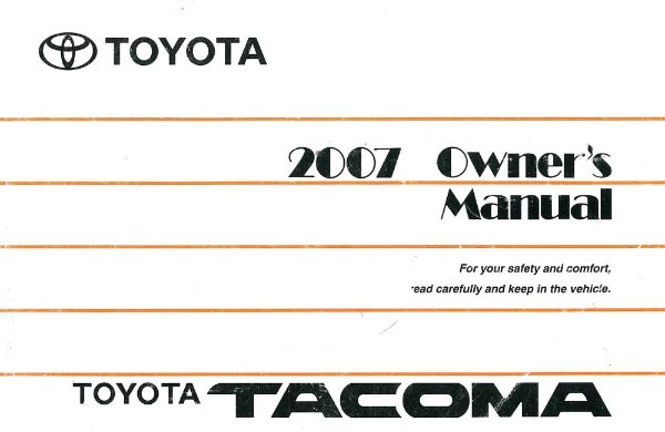 2007 Toyota Tacoma Owner's Manual
