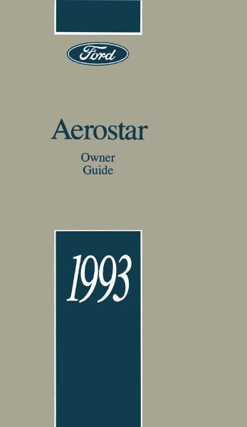 1993 Ford Aerostar Owner's Manual