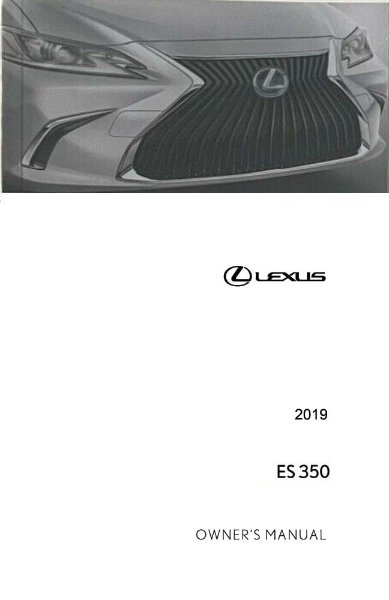 2019 Lexus ES 350 Owner's Manual