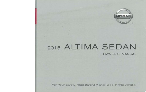 2015 Nissan Altima Sedan Owner's Manual