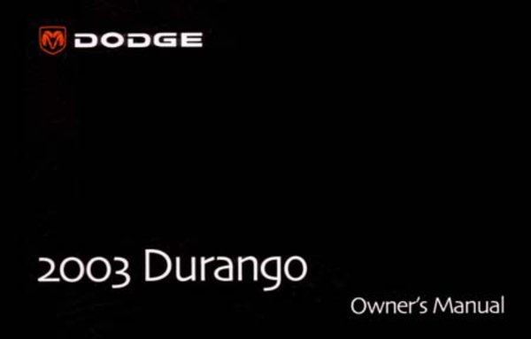 2003 Dodge Durango Owner's Manual