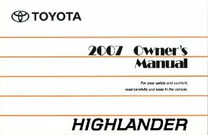 2007 Toyota HIGHLANDER Owner's Manual