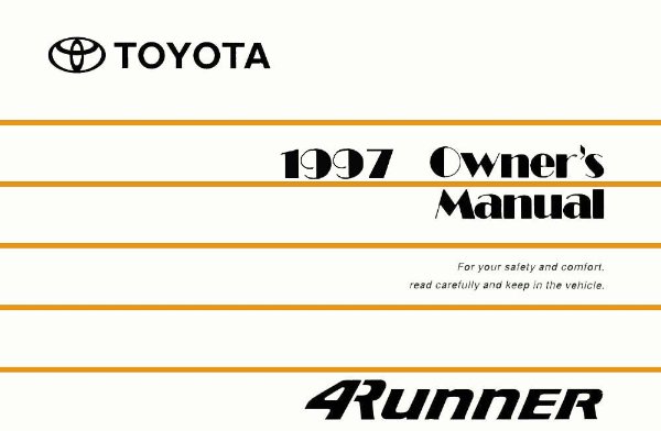 1997 Toyota 4Runner Owner's Manual