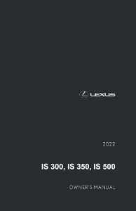 2022 Lexus IS 300, 350, 500 Owner's Manual