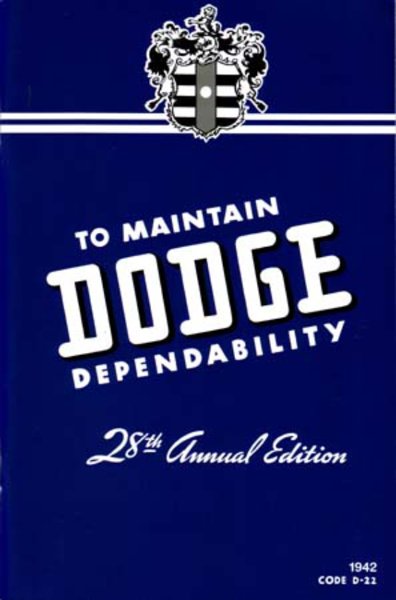 1942 Dodge All Models Owner's Manual