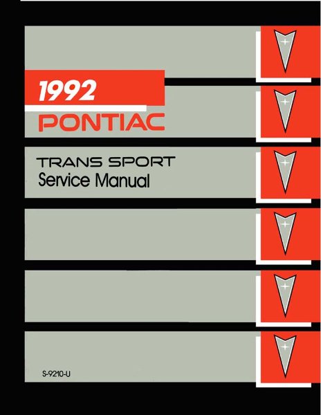 1992 Pontiac Trans Sport Factory Shop Service Manual