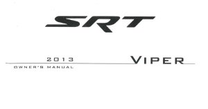 2013 Dodge Viper Owner's Manual