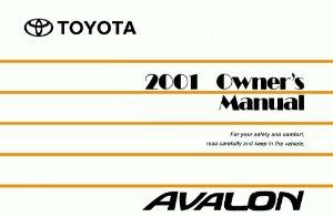 2001 Toyota Avalon Owner's Manual