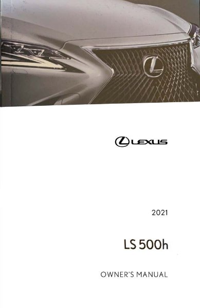 2021 Lexus LS 500H Owner's Manual
