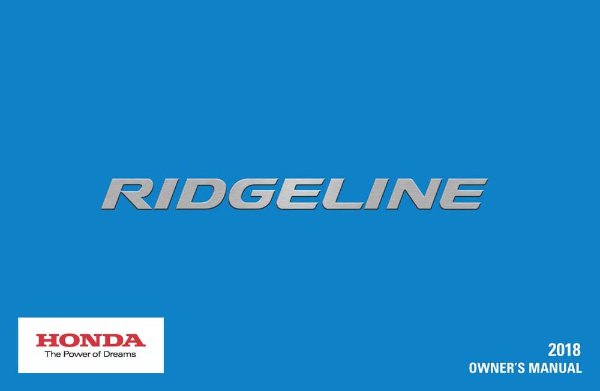 2018 Honda Ridgeline Owner's Manual