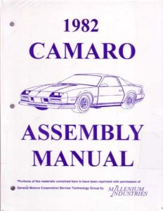 1982 Chevrolet Camaro Assembly Manual Book Rebuild Instructions Illustrations