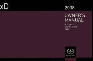 2008 Scion Scion XB Owner's Manual