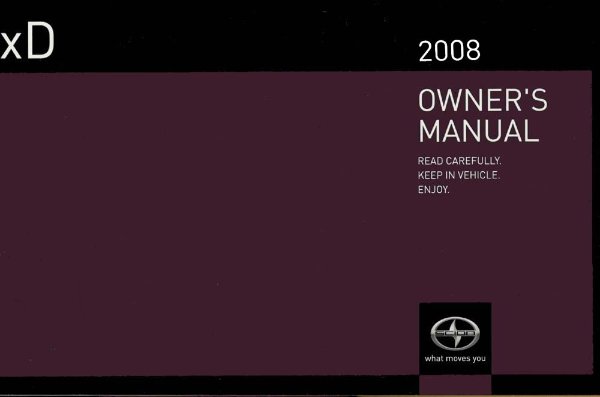 2008 Scion Scion XB Owner's Manual