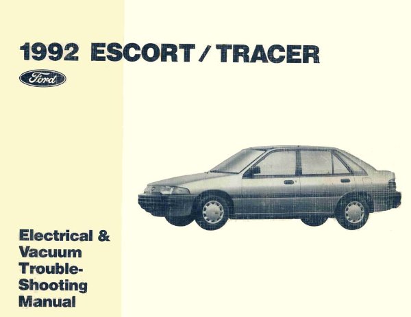 1992 Ford Escort, Tracer Wiring Diagrams Manual