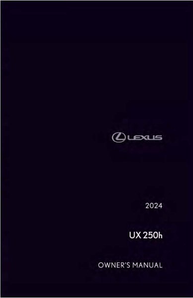 2024 Lexus UX 250h Owner's Manual