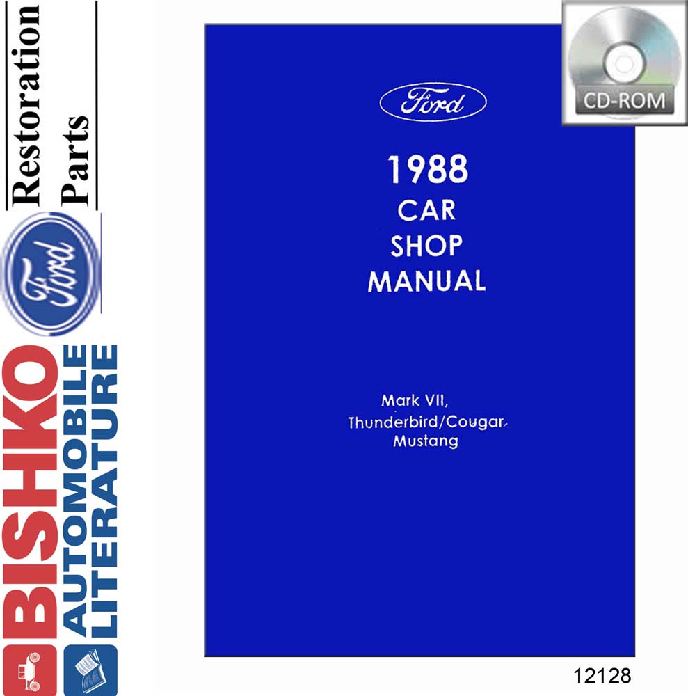 1988 Ford Mustang Thunderbird Mark VII Cougar Shop Service Repair Manual PDF