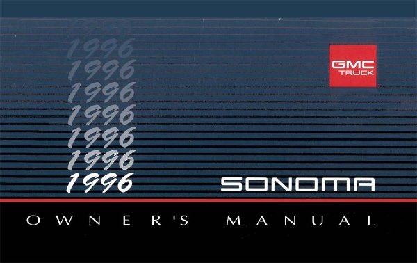 1996 GMC Sonoma Owner's Manual