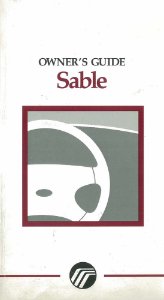 1997 Mercury Sable Owner's Manual