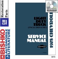 1978 CHEVROLET & GMC LIGHT DUTY TRUCK Body, Chassis & Electrical Service Manual sample image
