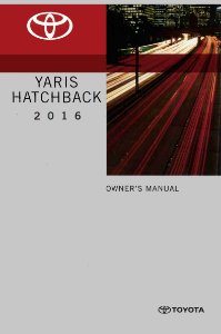 2016 Toyota Yaris Hatchback Owner's Manual