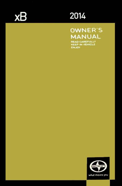 2014 Scion Scion XB Owner's Manual