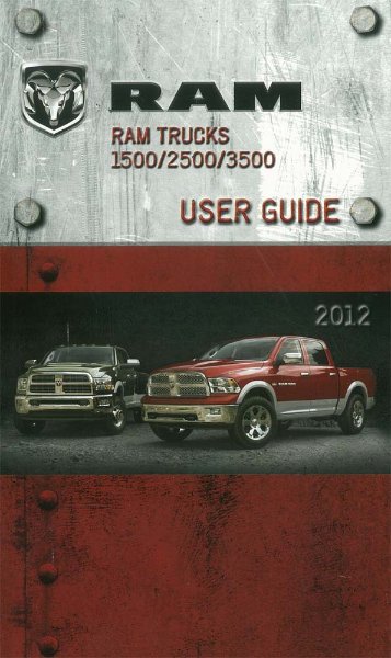 2012 Dodge Ram 1500/2500/3500 Truck Owner's Manual
