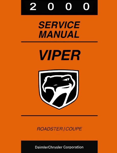 2000 Dodge Viper Factory Shop Service Manual