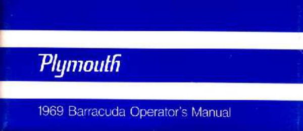 1969 Plymouth Barracuda Owner's Manual