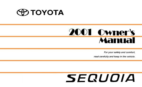 2001 Toyota SEQUOIA Owner's Manual