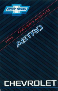1995 Chevrolet Astro Owner's Manual