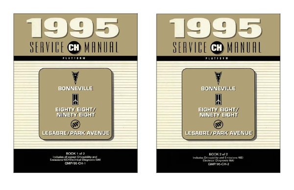 1995 Buick LeSabre, Park Avenue, 88, 98, Bonneville Factory Shop Service Manual