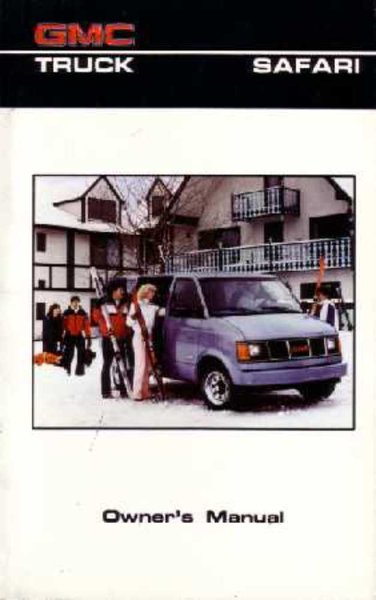1986 GMC Safari Van Owner's Manual