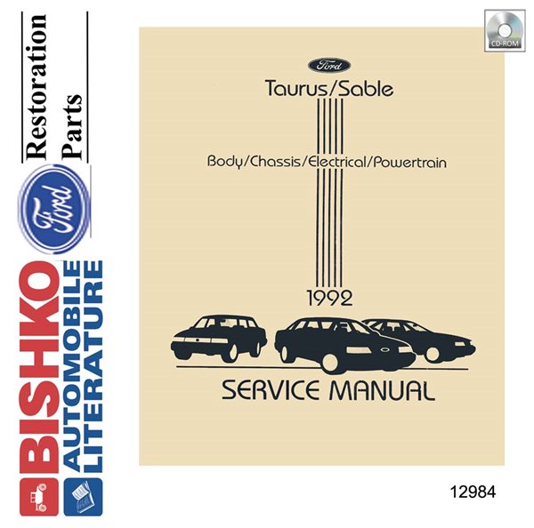 1992 Ford Taurus, Sable Factory Shop Service Manual