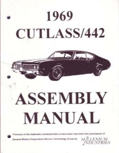1969 Oldsmobile Cutlass Assembly Manual Book Rebuild Instructions Illustrations