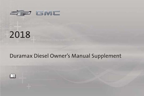 2018 Chevrolet DIESEL SUPPLEMENT Owner's Manual