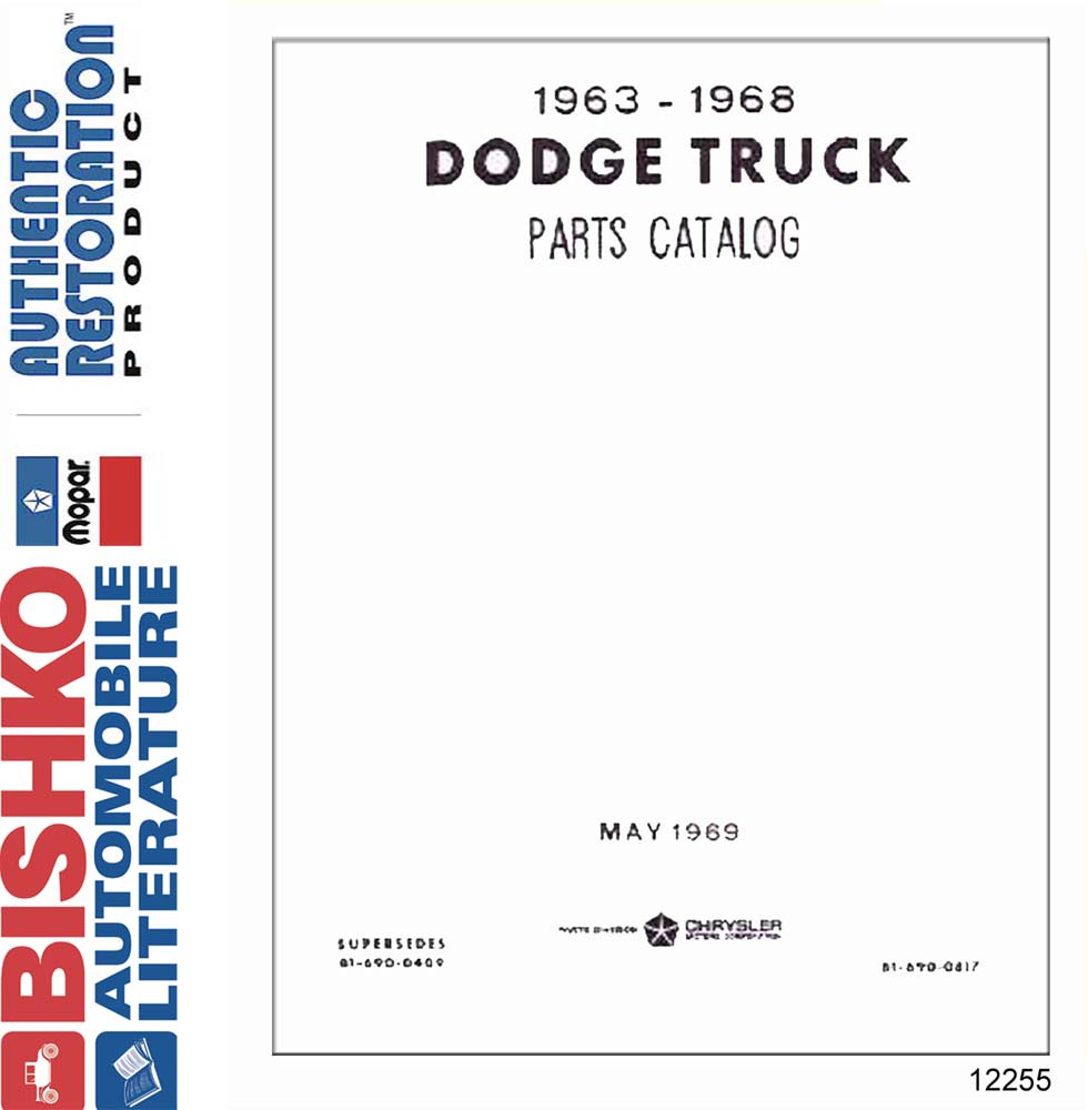 1963-1968 DODGE TRUCK Body & Chassis, Text & Illustration Parts Book