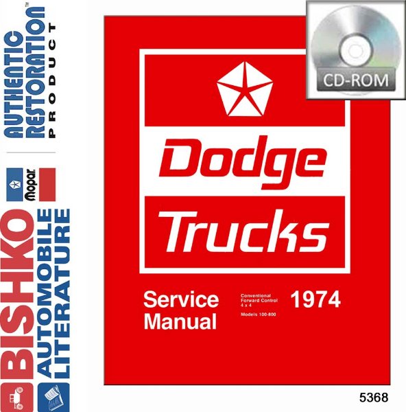 1974 Dodge D/W 100-800 Truck Factory Shop Service Manual