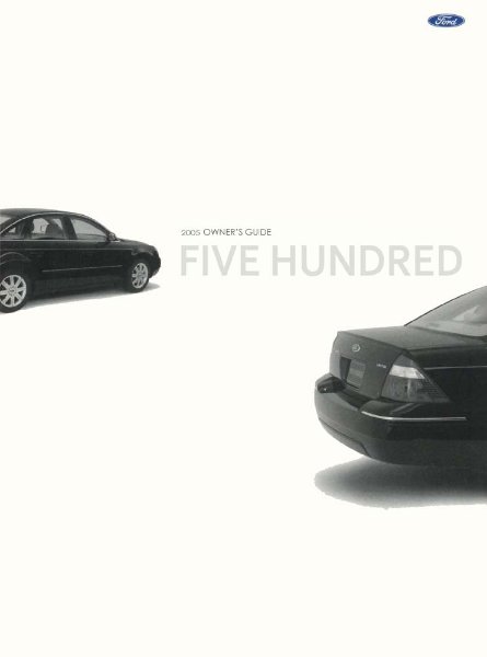 2005 Ford 500 Owner's Manual